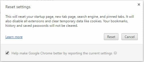 chrome_cleanup_tool redirect virus