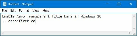 notepad without win aero enabled